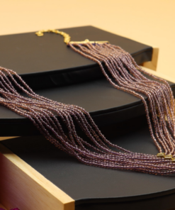 Multistrand Purple Bead Necklace