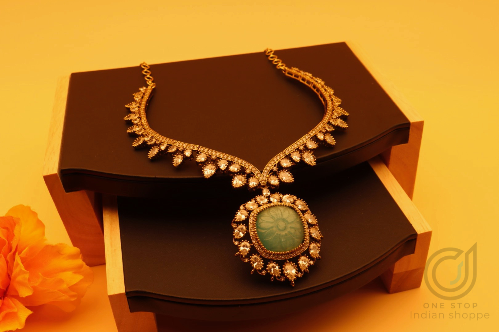 Designer Style Moissanite Neckset - Image 2