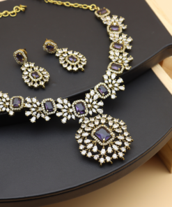AD Purple Necklace set