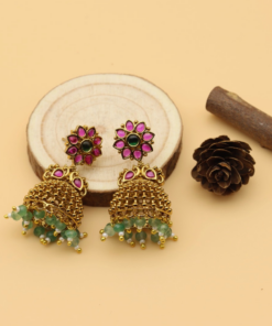 Antique Floral Design Traditional Jhumkas