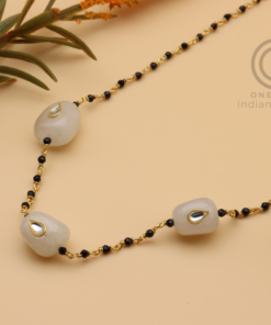 Contemporary Style Black Beads Chain