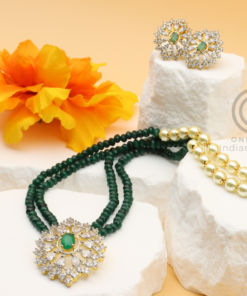 Diamond Look Pendant Beads Chain