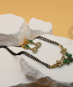 Dual Layer Emerald Black Beads Set