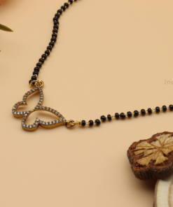 Butterfly Shape Black Beads Chain