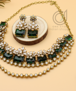 Emerald Kundan Neckset