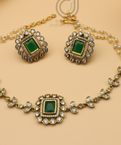 Emerald Polki Choker Set