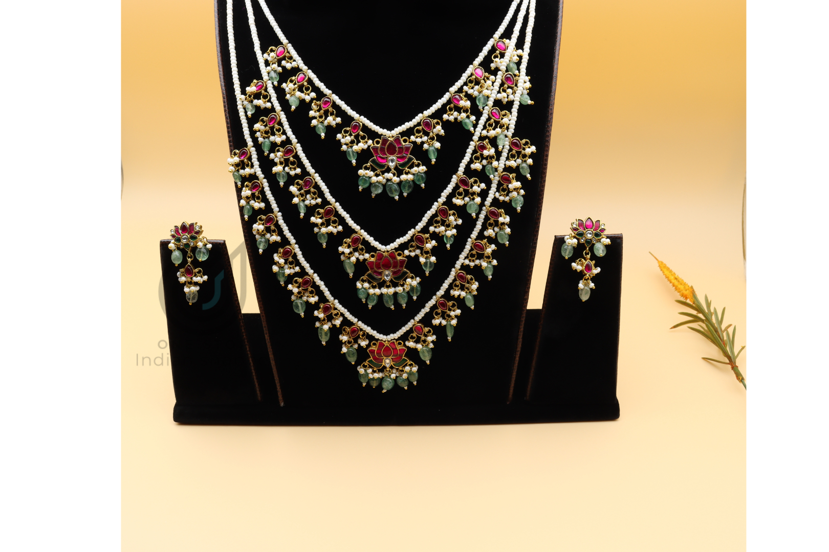 Jadau Kundan Long Haar Set