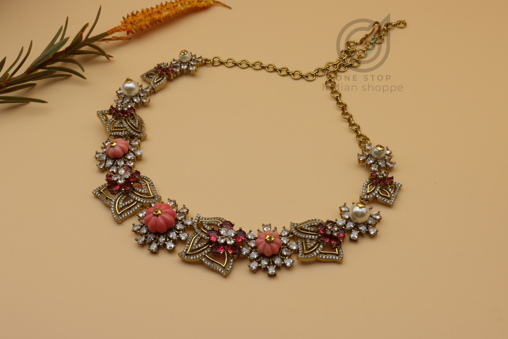 Unique Style Pumpkin Bead Neckset - Image 2
