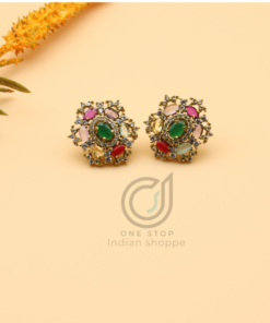 Shimmering Navaratna Studs