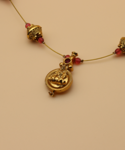 Antique Lakshmi Red Invisible Chain