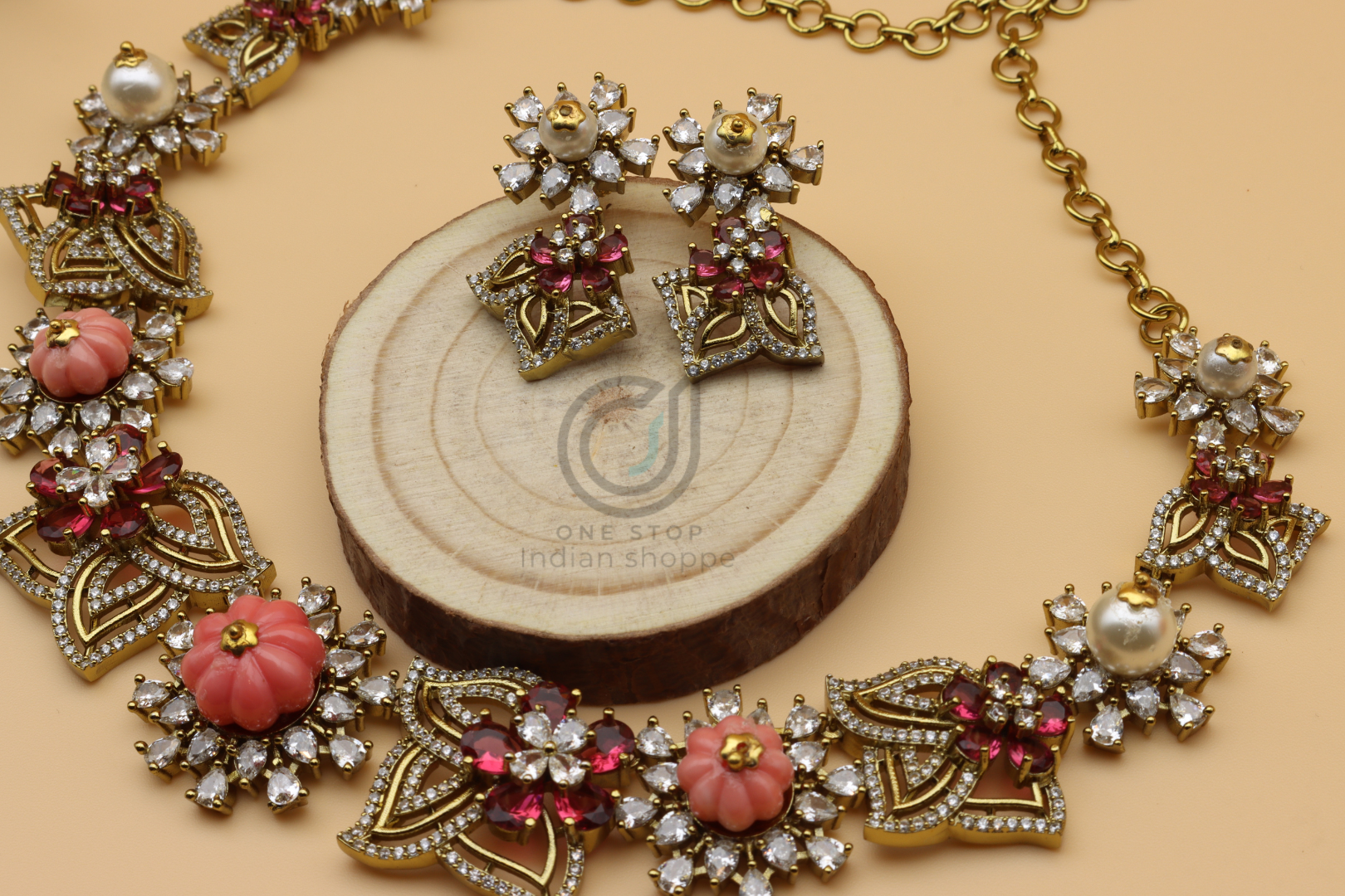 Unique Style Pumpkin Bead Neckset - Image 3